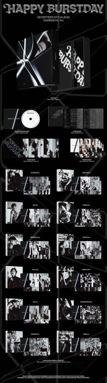 SEVENTEEN - [HAPPY BURSTDAY] 5th Album DAREDEVIL RANDOM Version