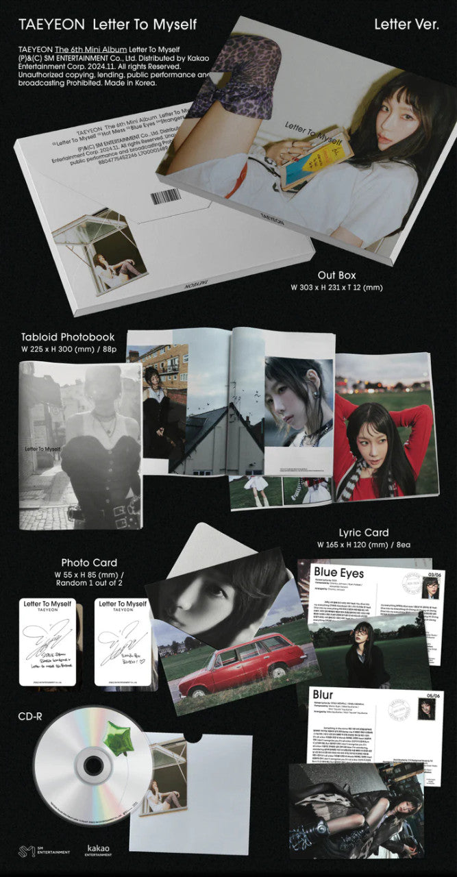 TAEYEON - [Letter To Myself] 6th Mini Album LETTER Version