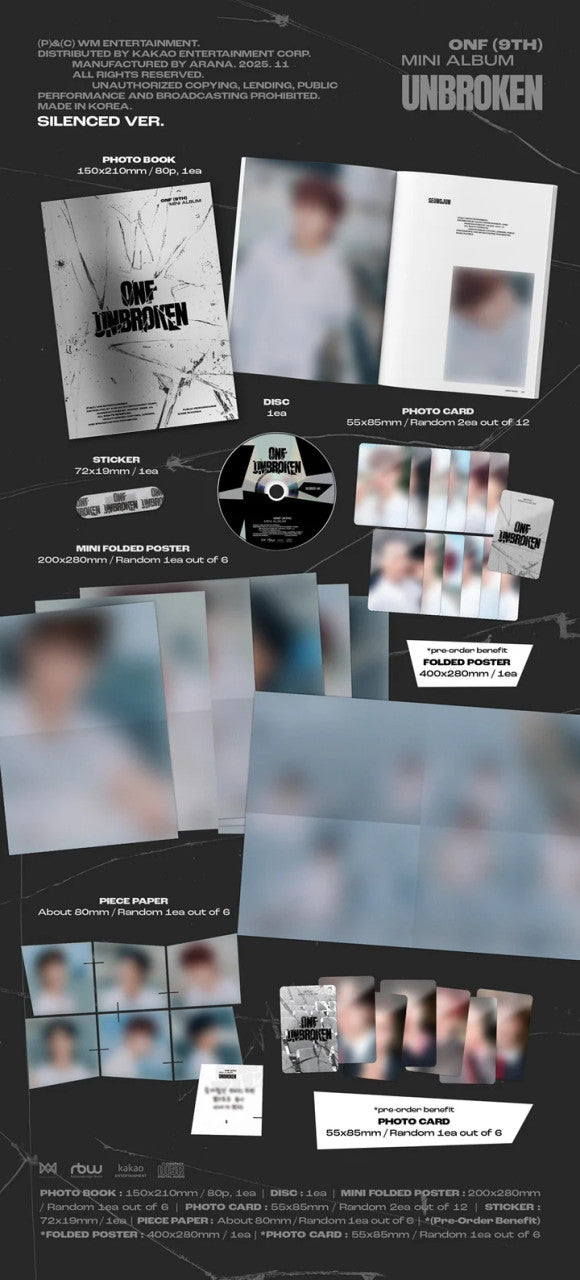 ONF - [UNBROKEN] 9th Mini Album RANDOM Version