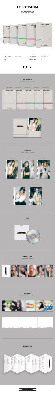 LE SSERAFIM - [EASY] 3rd Mini Album COMPACT RANDOM Version
