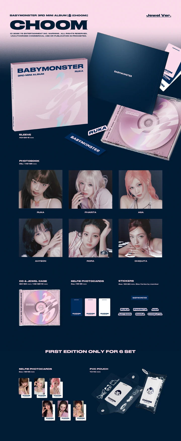 BABYMONSTER - [춤 (CHOOM)] 3rd Mini Album JEWEL Version