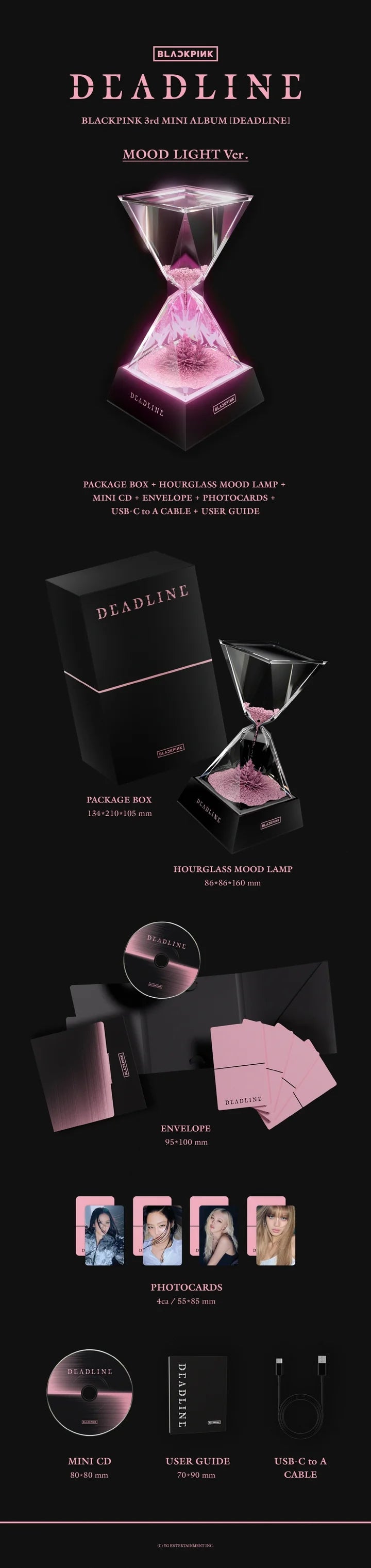 BLACKPINK - [DEADLINE] 3rd Mini Album MOOD LIGHT Version