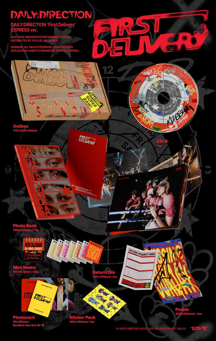 ●直筆サイン入り◆DAILY:DIRECTION◆FIRST:DELIVERY DAILY:DIRECTION - [FIRST:DELIVERY] 1st Album RANDOM Version – The