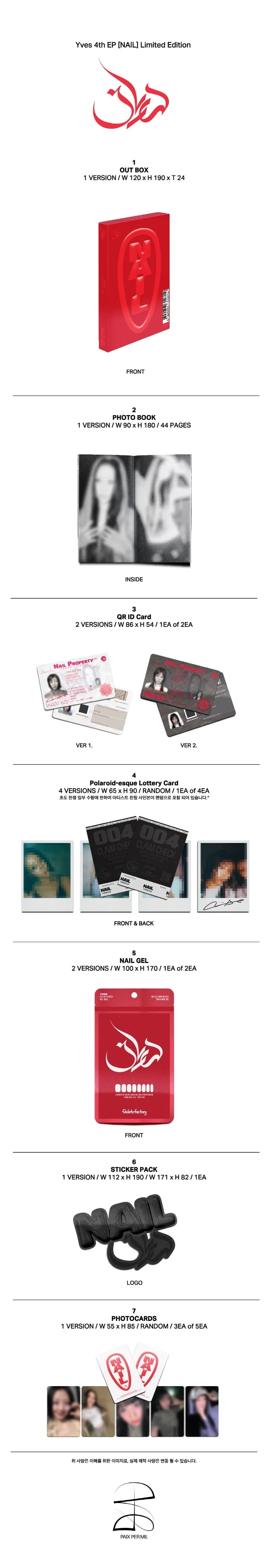 Yves - [NAIL] EP Album (LIMITED MD Edition)