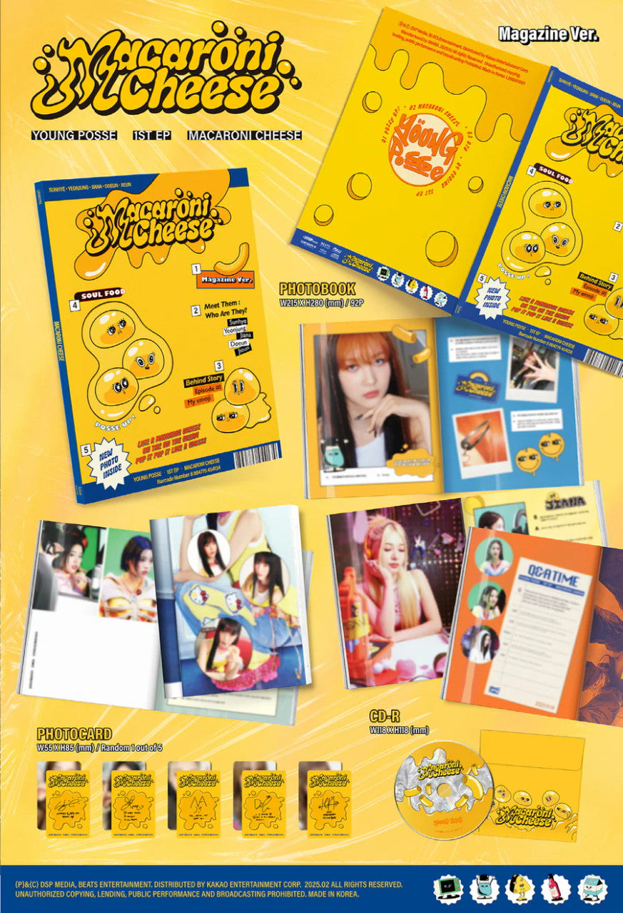 YOUNG POSSE - [MACARONI CHEESE] EP Album (MAGAZINE Ver.)