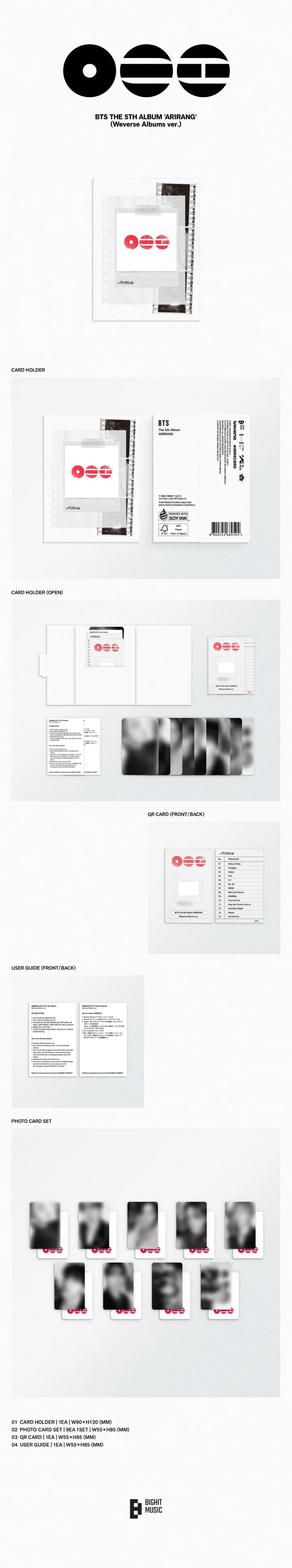 BTS - [ARIRANG] 5th Album WEVERSE ALBUMS Version