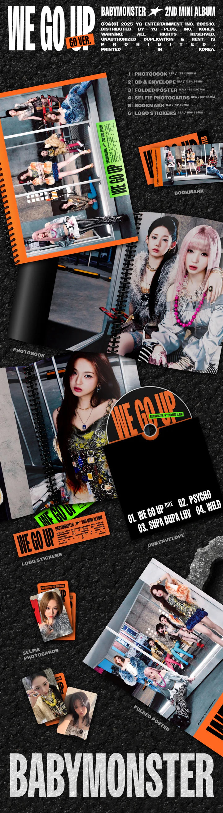 BABYMONSTER - [WE GO UP] 2ND MINI ALBUM