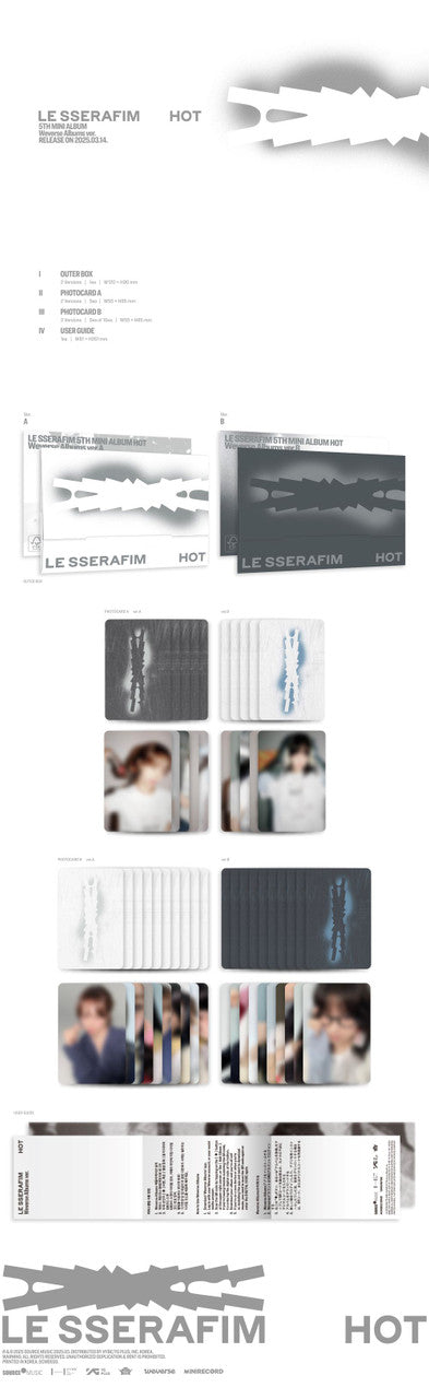 LE SSERAFIM - [HOT] 5th Mini Album WEVERSE ALBUMS RANDOM Version