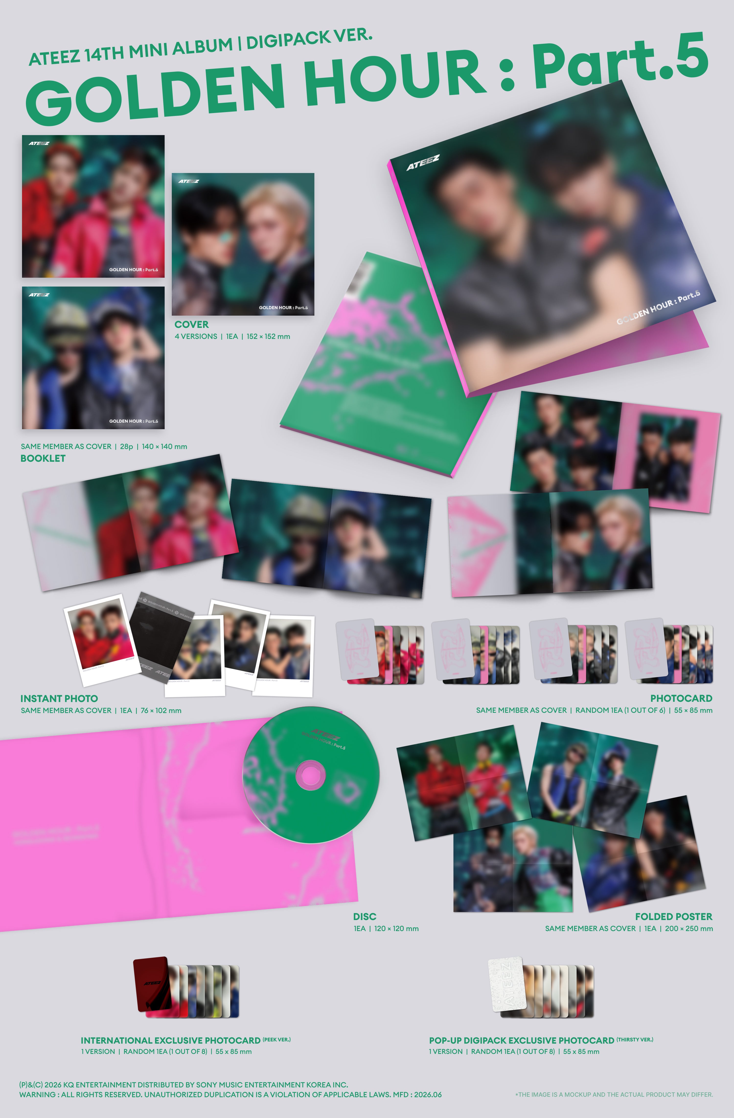 ATEEZ - [GOLDEN HOUR: PT. 5] (UNIT DIGIPACK VER.) *POP-UP Exclusive*