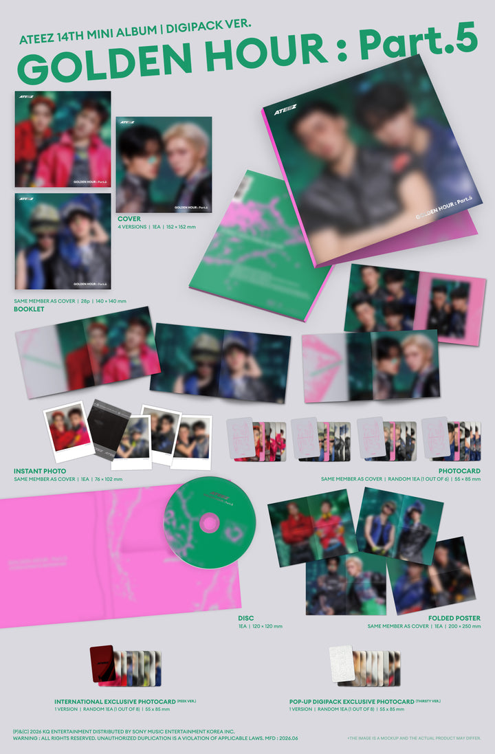 ATEEZ - [GOLDEN HOUR: PT. 5] (UNIT DIGIPACK VER.) *POP-UP Exclusive*