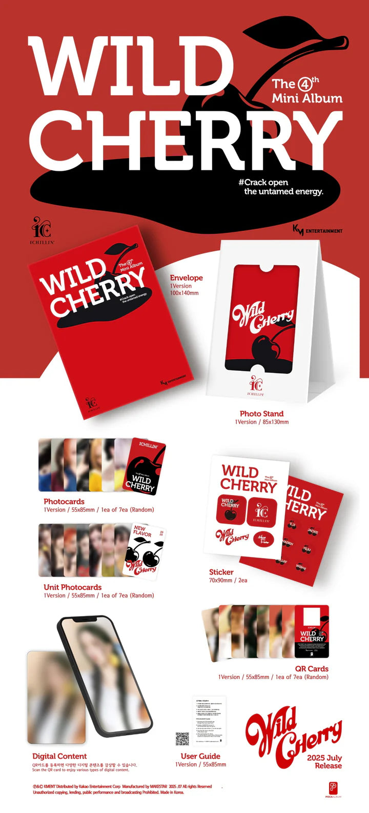 ICHILLIN' - [WILD CHERRY] 4th Mini Album POCA ALBUM Version
