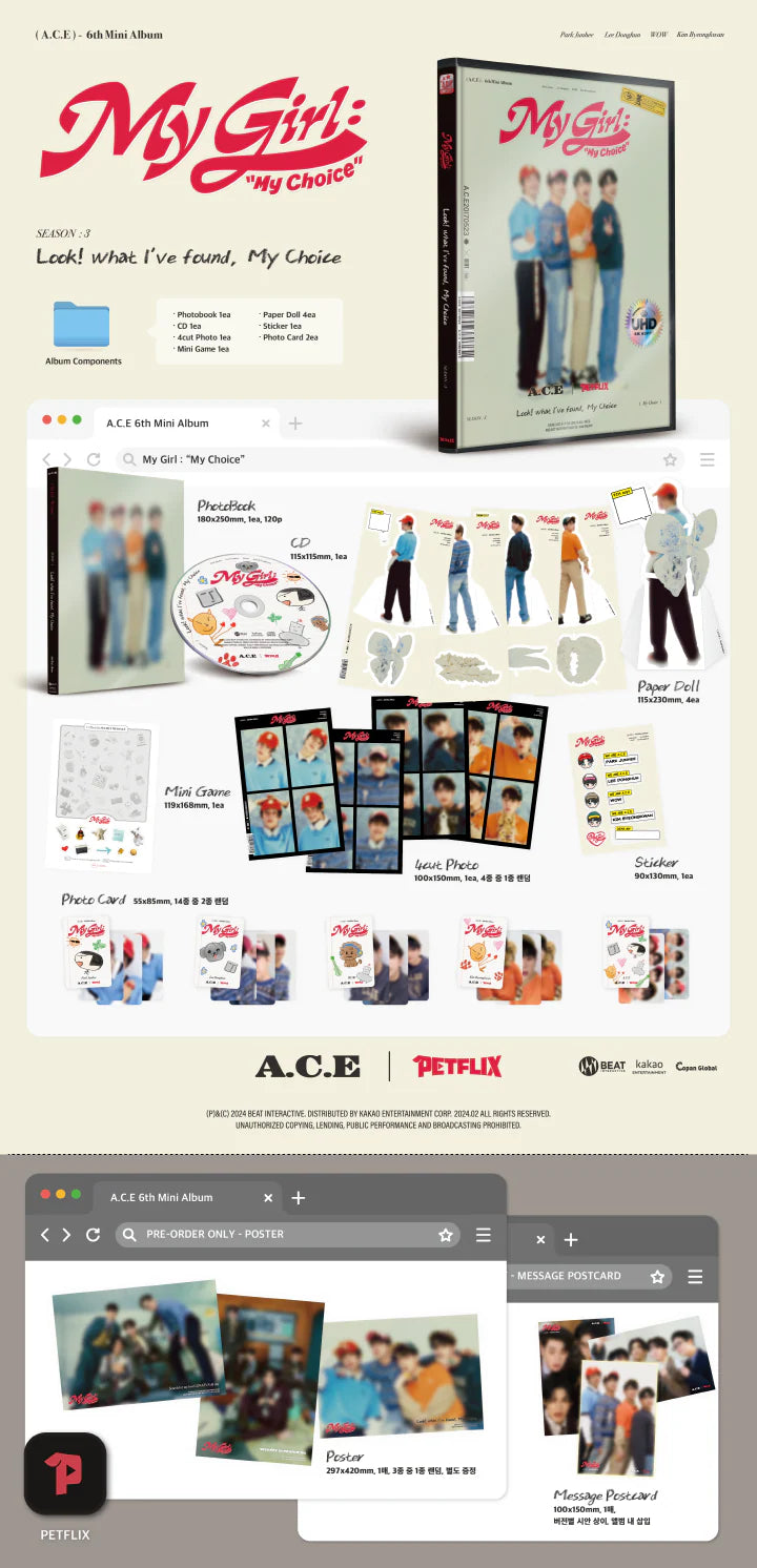 A.C.E - [MY GIRL : MY CHOICE] 6th Mini Album