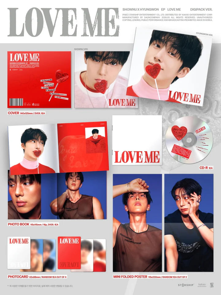 SHOWNU X HYUNGWON - [LOVE ME] EP Album DIGIPACK Version