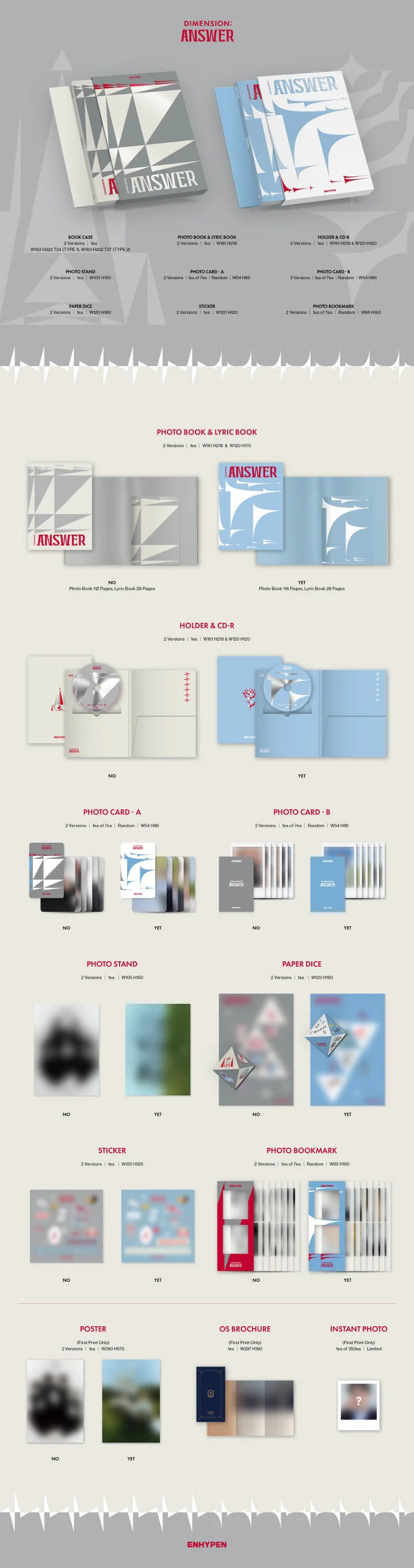 ENHYPEN - [DIMENSION : ANSWER] 1st Studio Repackage Album