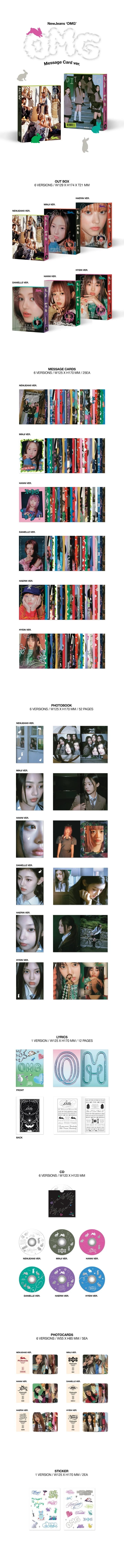 NEWJEANS - [OMG] 1st Single Album MESSAGE CARD