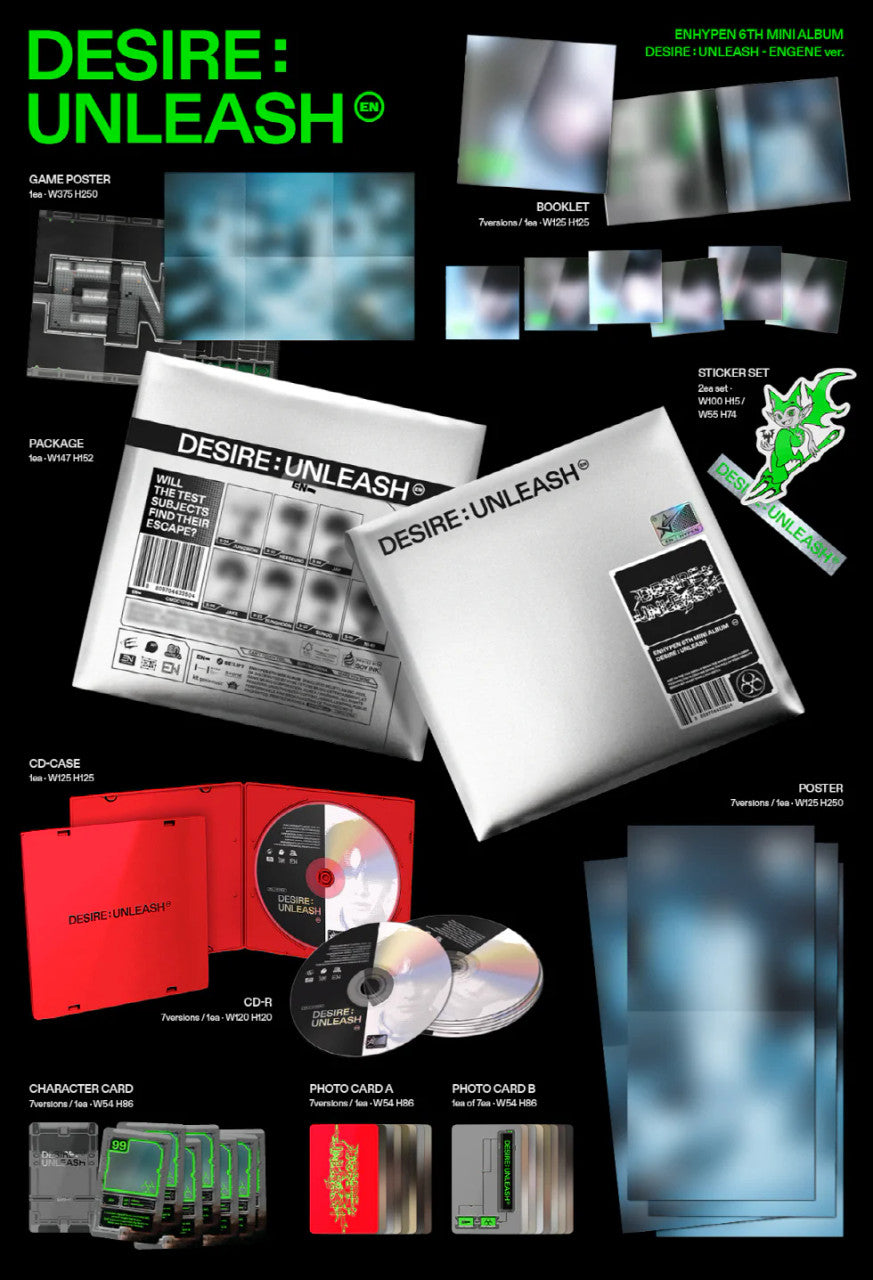 ENHYPEN - [DESIRE : UNLEASH] 6th Mini Album ENGENE RANDOM Version