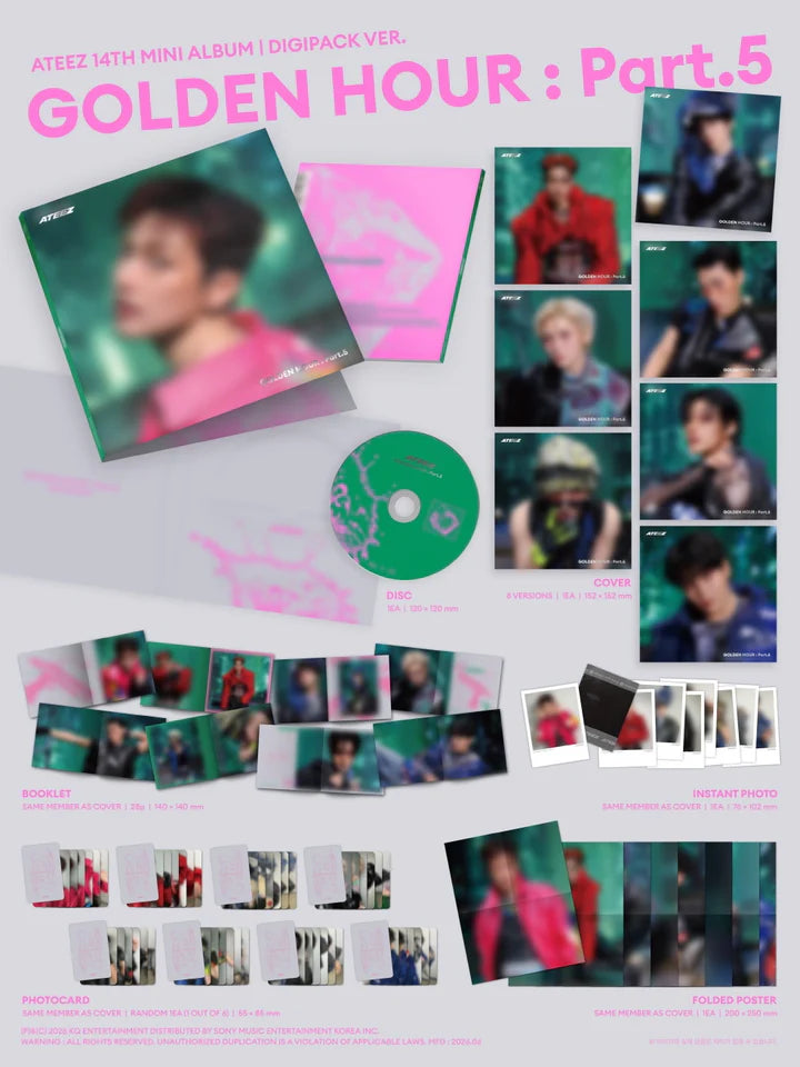 ATEEZ - [GOLDEN HOUR : PART.5] 14th Mini Album DIGIPACK