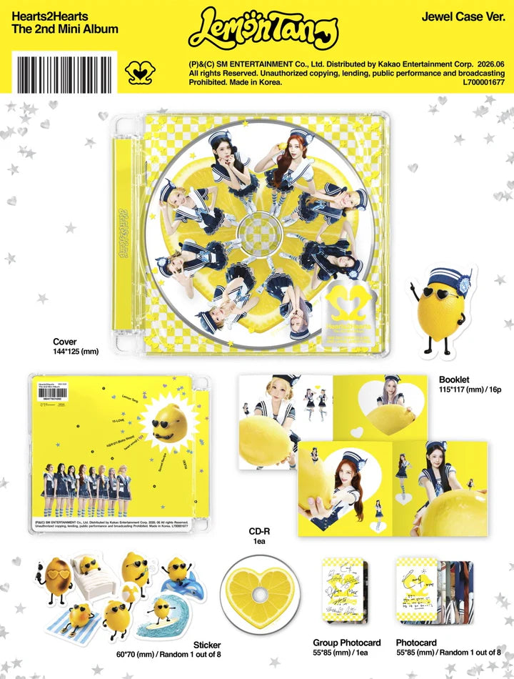 HEARTS2HEARTS - [LEMON TANG] 2nd Mini Album JEWEL CASE Version
