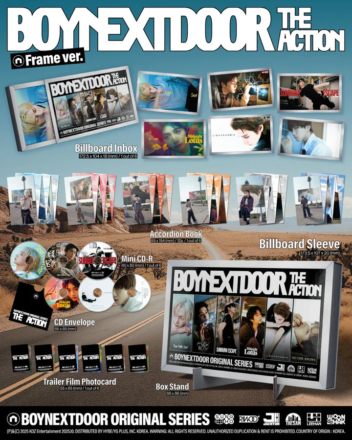 BOYNEXTDOOR - [The Action] 5th EP Album FRAME Version (RANDOM)