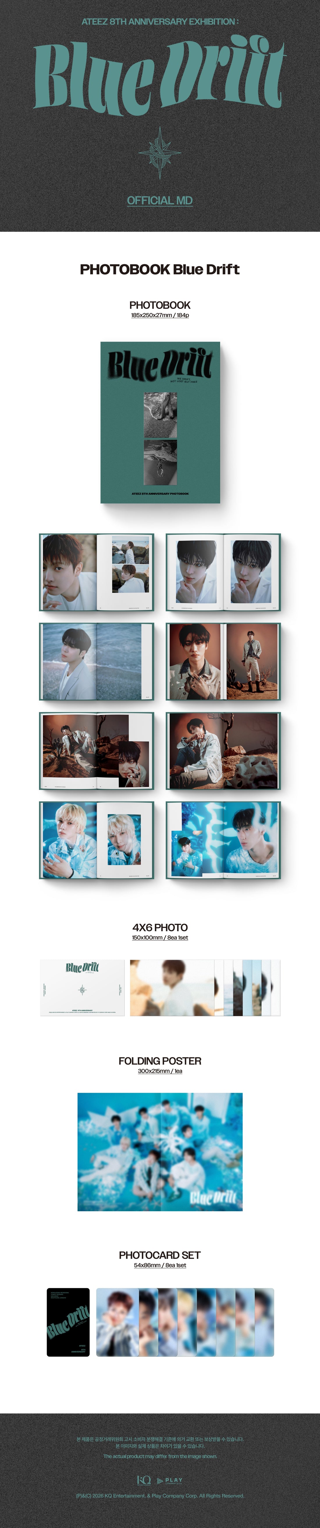 (PRE-ORDER) ATEEZ - [BLUE DRIFT] 8TH ANNIVERSARY PHOTOBOOK