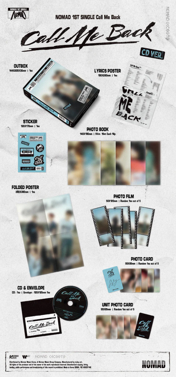 NOMAD - [CALL ME BACK] 1st Single Album CD Version