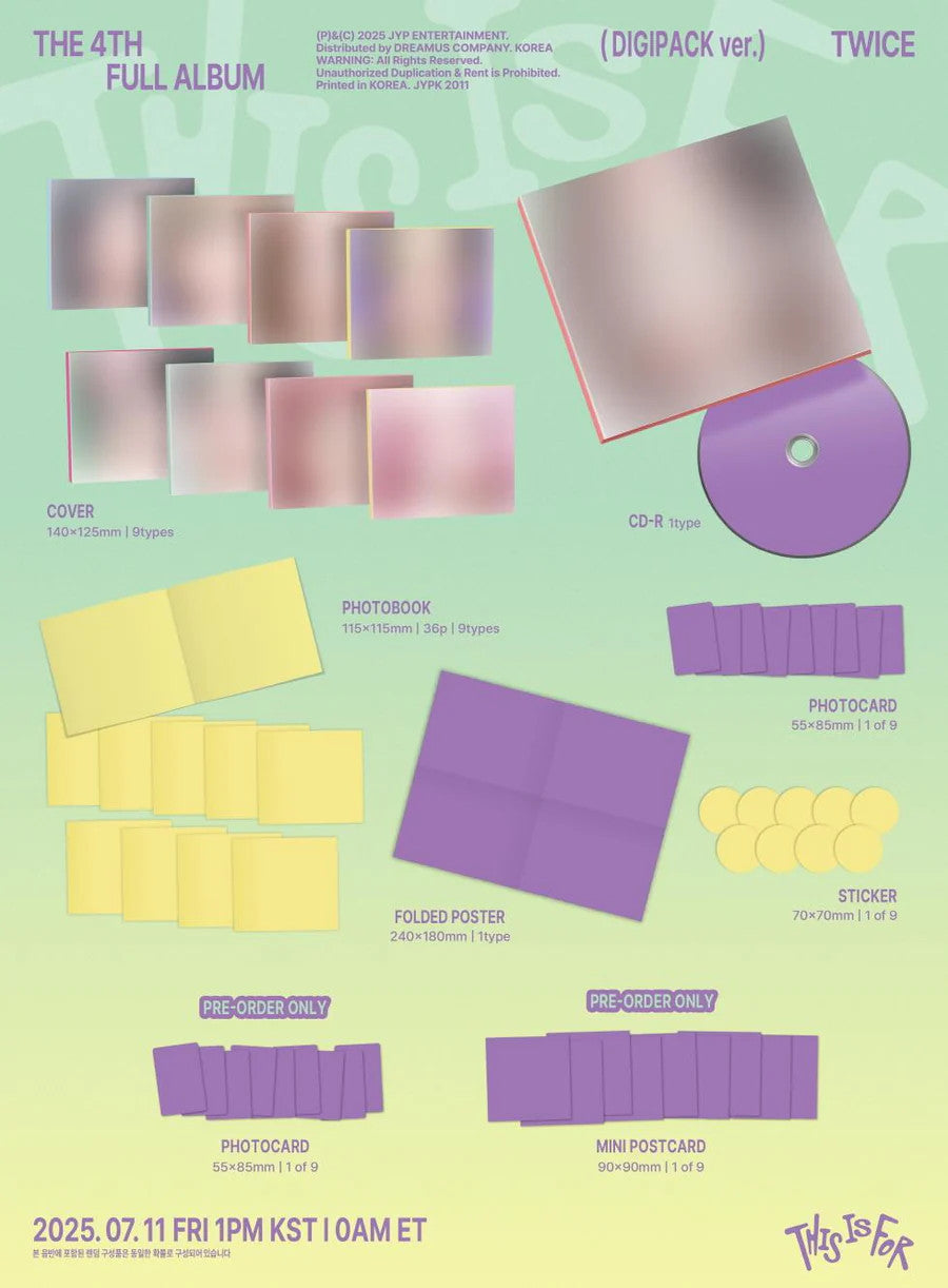 TWICE - [THIS IS FOR] 4th Album DIGIPACK