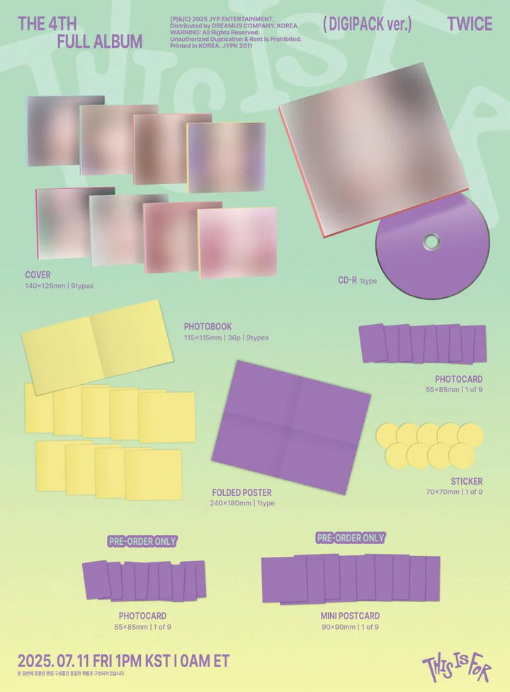 TWICE - [THIS IS FOR] 4th Album DIGIPACK