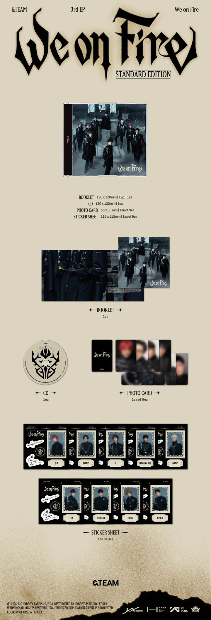 &TEAM - [WE ON FIRE] 3rd EP Album – The KPOP Empire