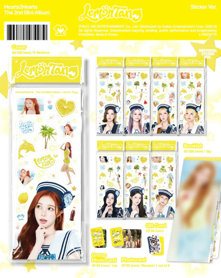 HEARTS2HEARTS - [LEMON TANG] 2nd Mini Album STICKER Version