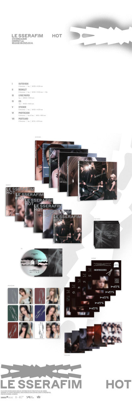 LE SSERAFIM - [HOT] 5th Mini Album COMPACT