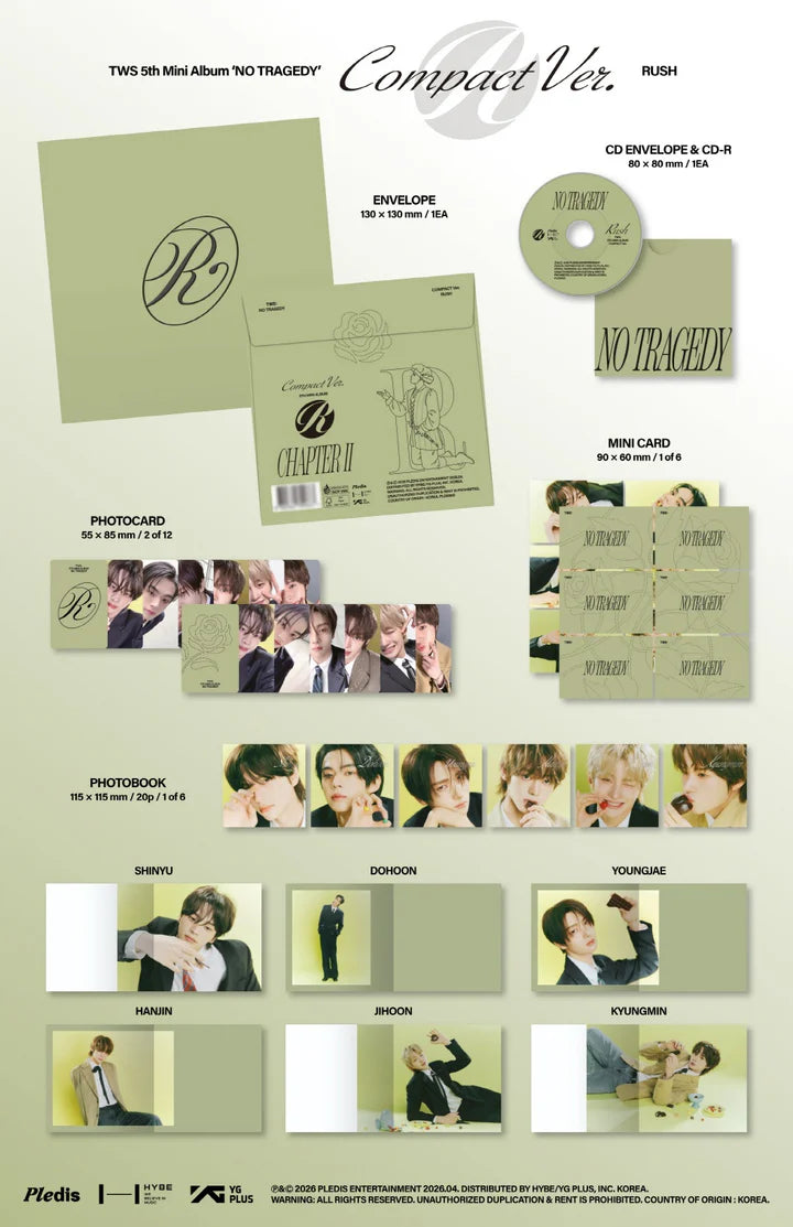 TWS - [NO TRAGEDY] 5th Mini Album COMPACT RUSH Version (RANDOM)