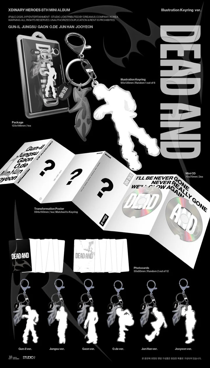 Xdinary Heroes - [DEAD AND] 8th Mini Album ILLUSTRATION KEYRING Version