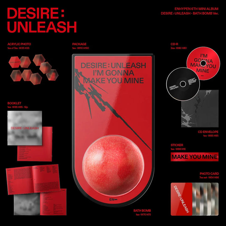 ENHYPEN - [DESIRE : UNLEASH] 6th Mini Album BATH BOMB Version