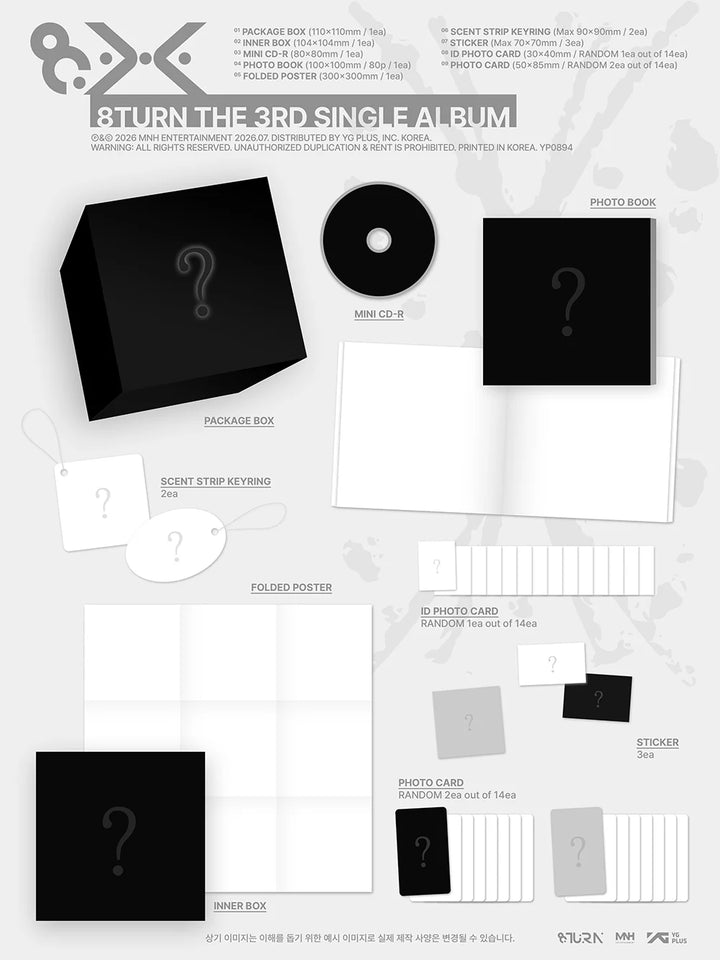 (PRE-ORDER) 8TURN - [8.X] 3rd Single Album