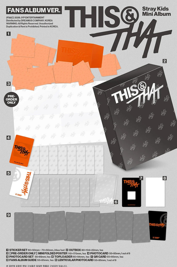 (PRE-ORDER) STRAY KIDS - [THIS & THAT] 10th Mini Album (FANS ALBUM VER.)