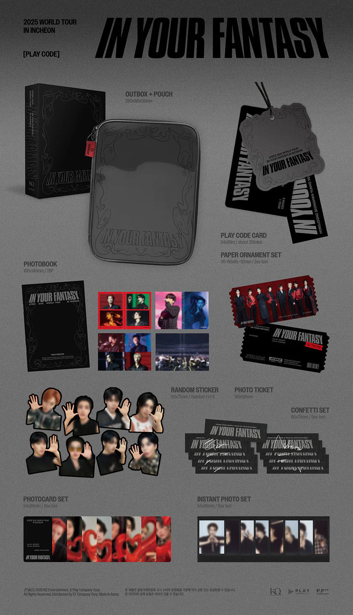 (PRE-ORDER) ATEEZ - [IN YOUR FANTASY] 2025 ATEEZ WORLD TOUR IN INCHEON (PLAY CODE VER.)