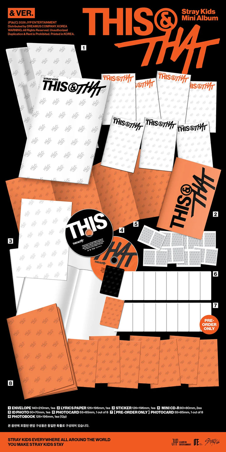 (PRE-ORDER) STRAY KIDS - [THIS & THAT] 10th Mini Album (& VER.)
