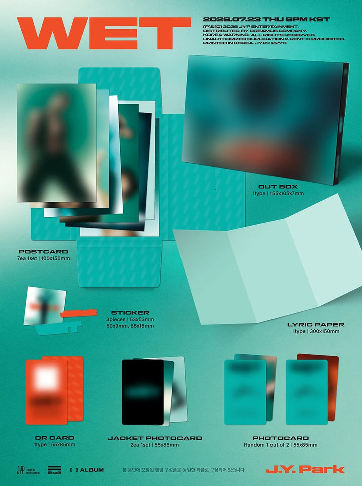 (PRE-ORDER) JYP (PARK JIN-YOUNG) - [WET] Single Album (FANS ALBUM Ver.)