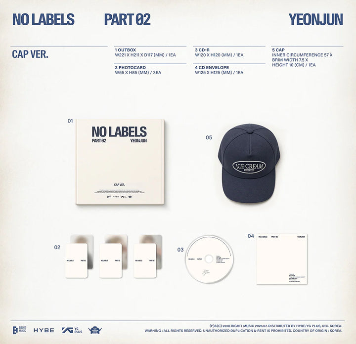 YEONJUN (TXT) - [NO LABELS : PART 02] 2nd Mini Album (CAP VER.)
