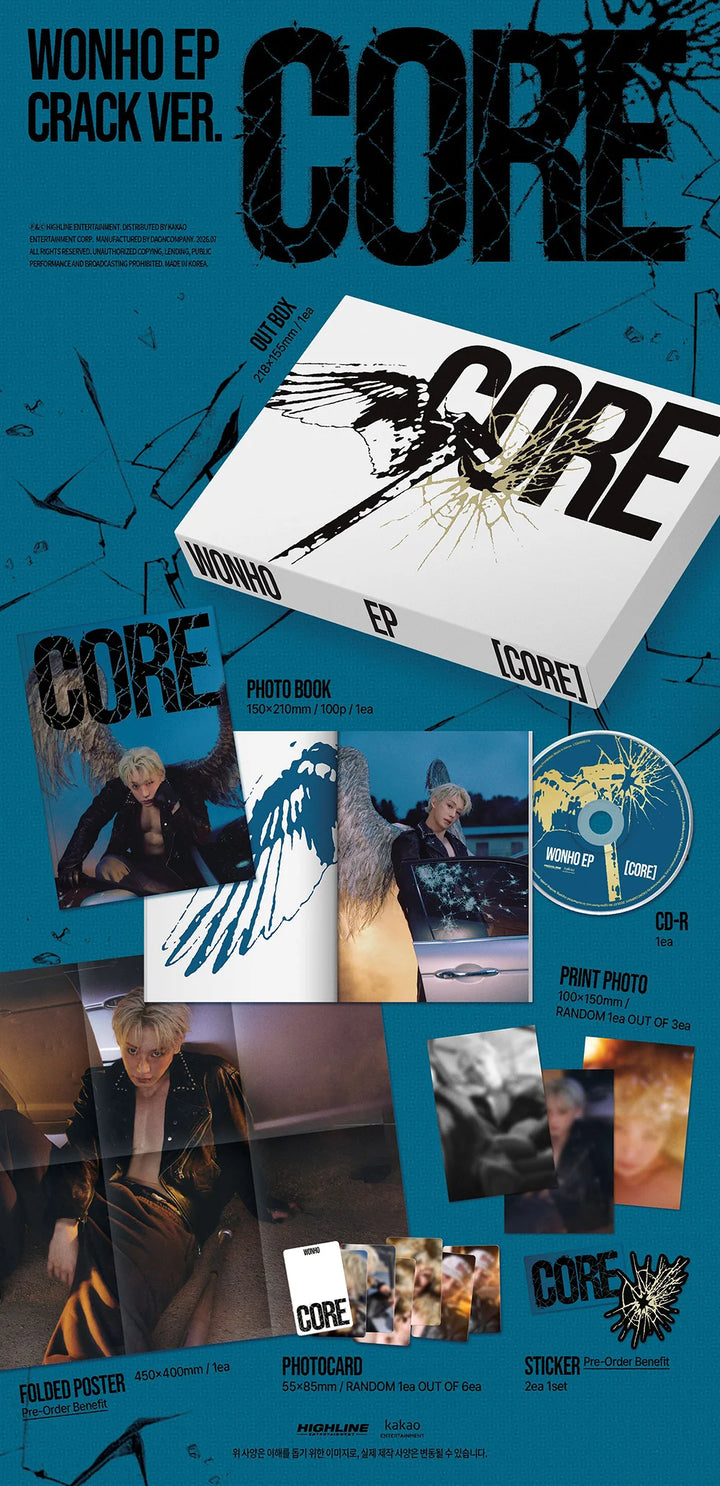 (PRE-ORDER) WONHO - [CORE] EP Album (CRACK VER.)