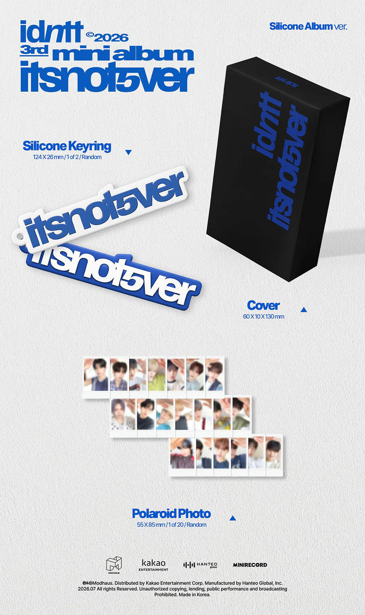 (PRE-ORDER) IDNTT - [ITSNOTOVER] 3rd Mini Album (SILICONE ALBUM VER.)
