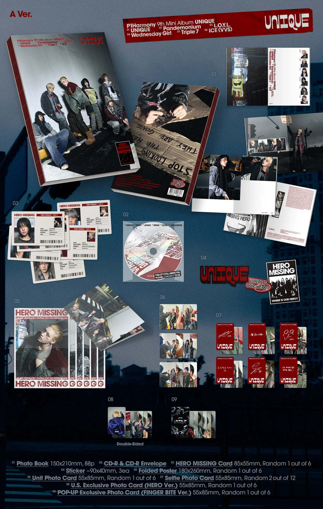 P1HARMONY - [UNIQUE] 9th Mini Album *POP-UP EXCLUSIVE*