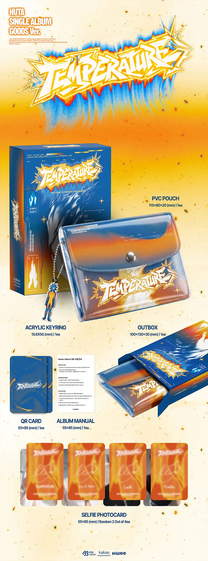 (PRE-ORDER) LEE MINHYUK (HUTA) (BTOB) - [TEMPERATURE] 1st Single Album (KIWEE Album GOODS VER.)