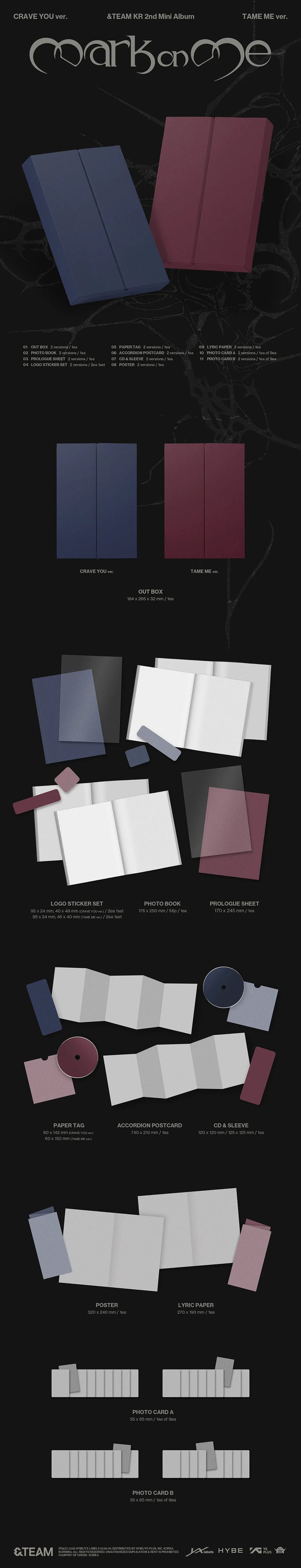 (PRE-ORDER) &TEAM - [Mark on Me] KR 2nd Mini Album