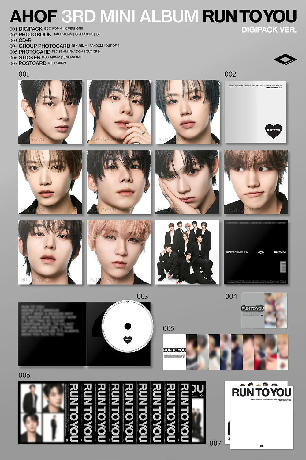 (PRE-ORDER) AHOF - [RUN TO YOU] 3rd Mini Album (DIGIPACK VER.)