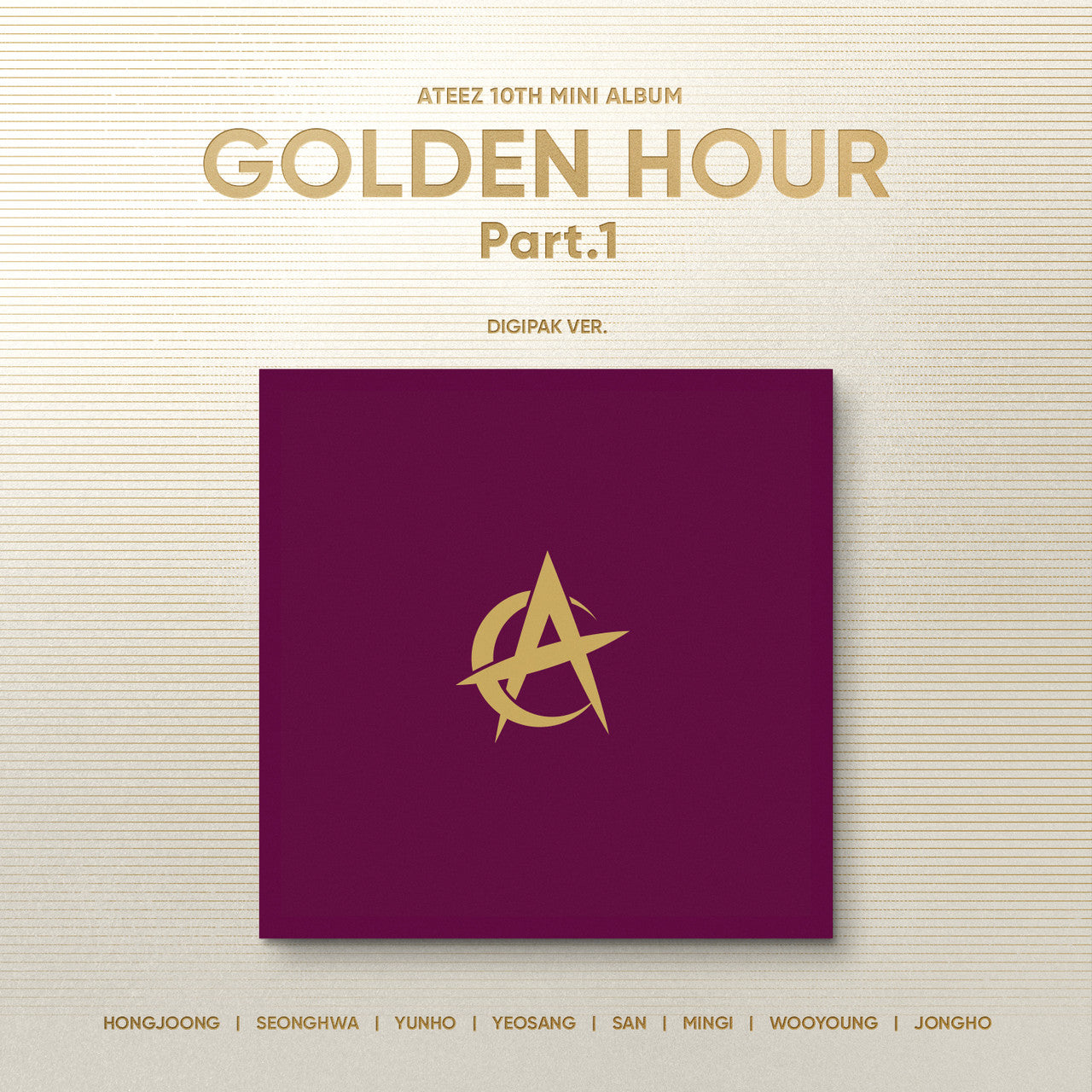 ATEEZ サン デジパック digipak CD×10枚 ATEEZ - 10th Mini Album [GOLDEN HOUR : Part.1] (Digipak Ver