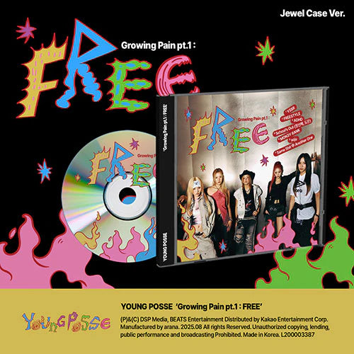 YOUNG POSSE - [GROWING PAIN PT.1 : FREE] EP Album (JEWEL CASE Ver.)