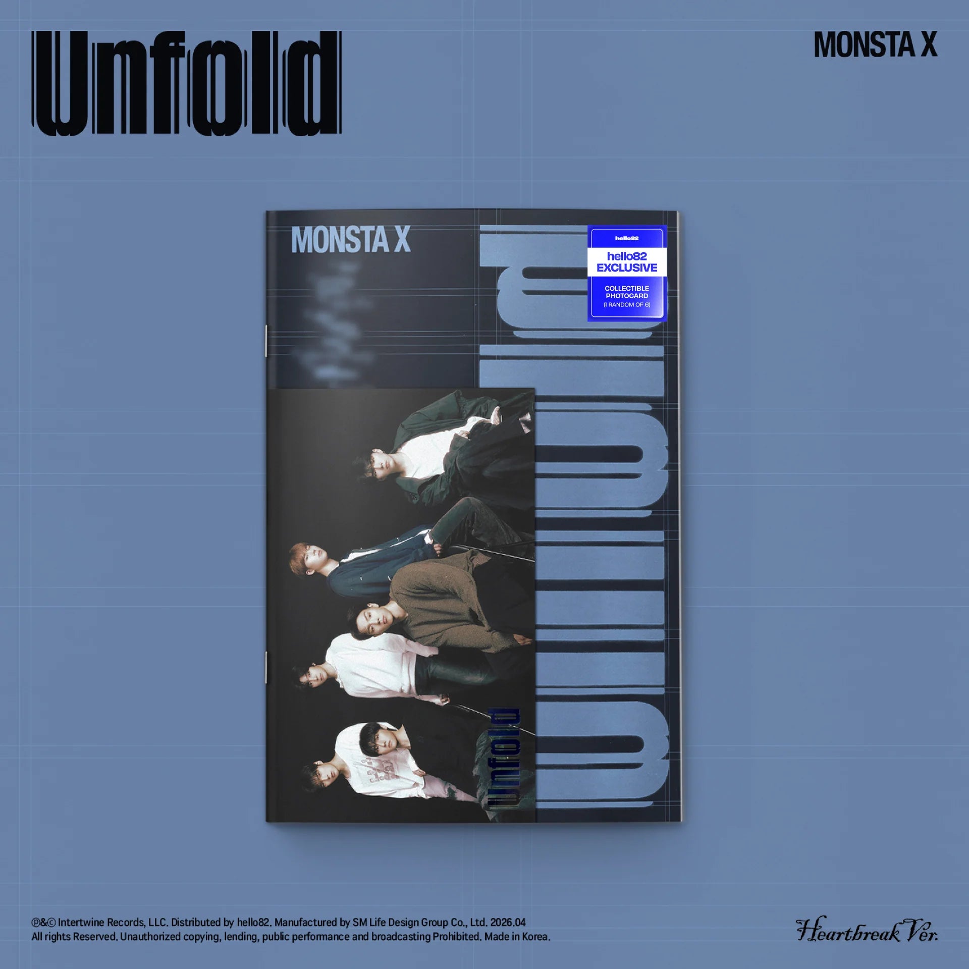 MONSTA X - [UNFOLD] English Studio Album *HELLO82 EXCLUSIVE*
