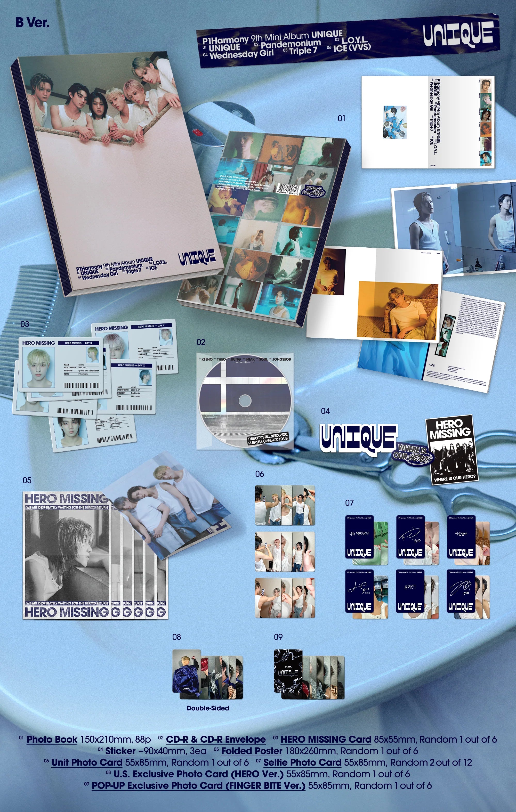 P1HARMONY - [UNIQUE] 9th Mini Album *POP-UP EXCLUSIVE*