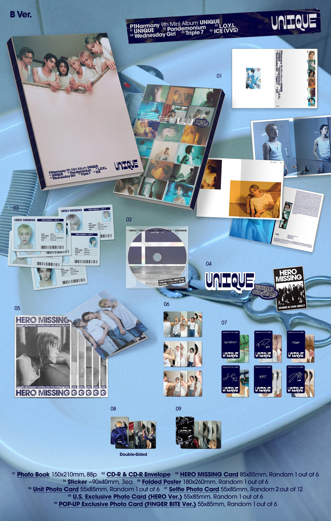 P1HARMONY - [UNIQUE] 9th Mini Album *POP-UP EXCLUSIVE*